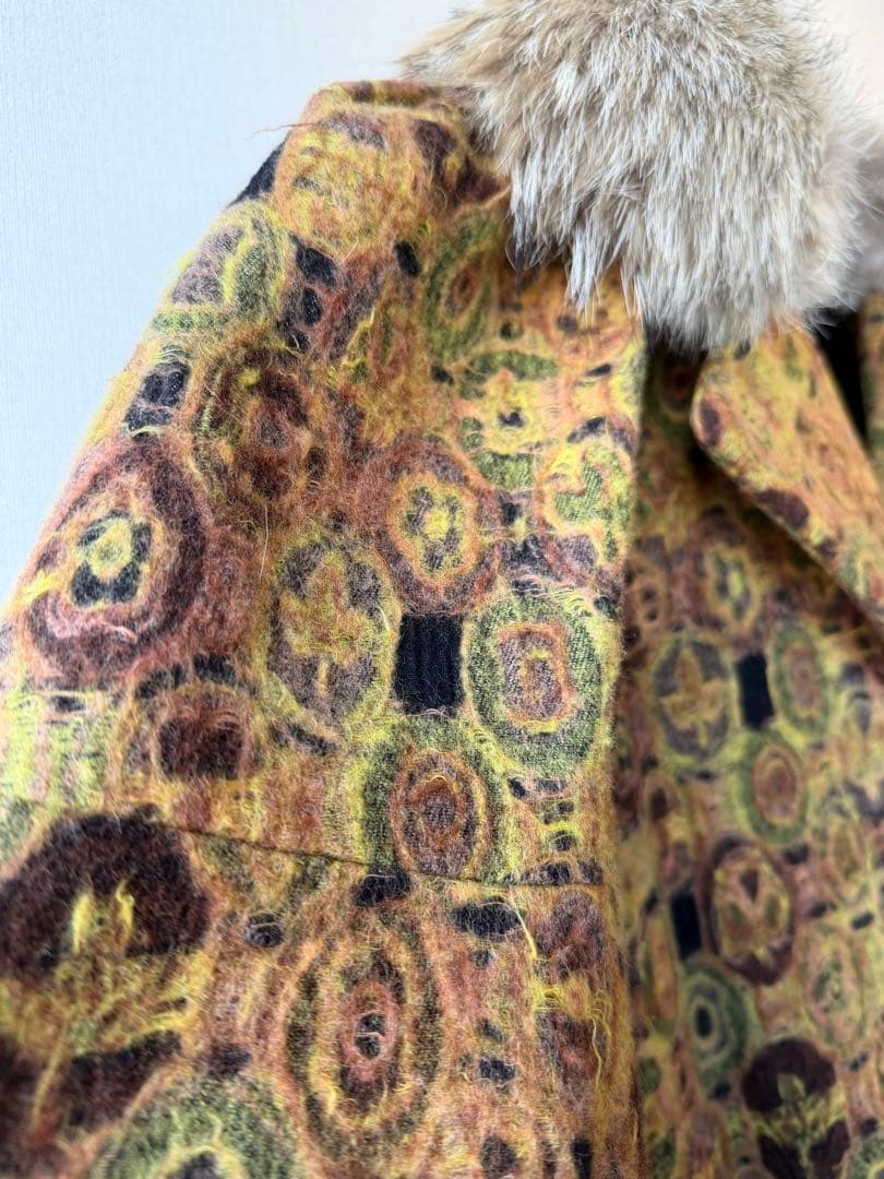 Christian Dior ファー付きロングコート 多色　36