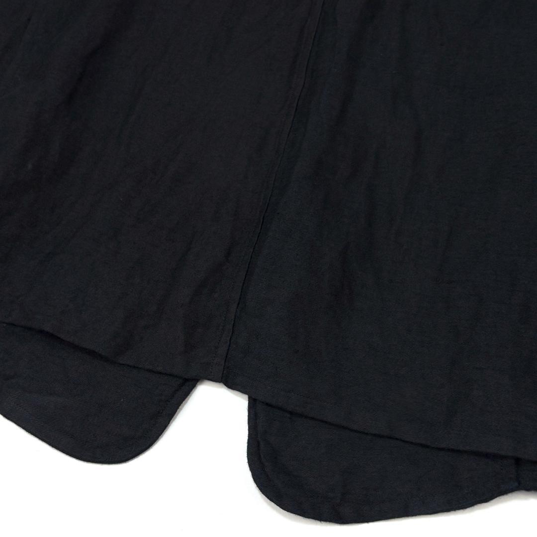 極美品 COMOLI 25SS リネンサテン ノーカラージャケット 3 ブラック
