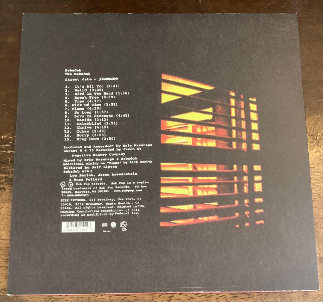 ■高音質USオリジナル盤/USオルタナ名盤■SEBADOH / セバドー■The