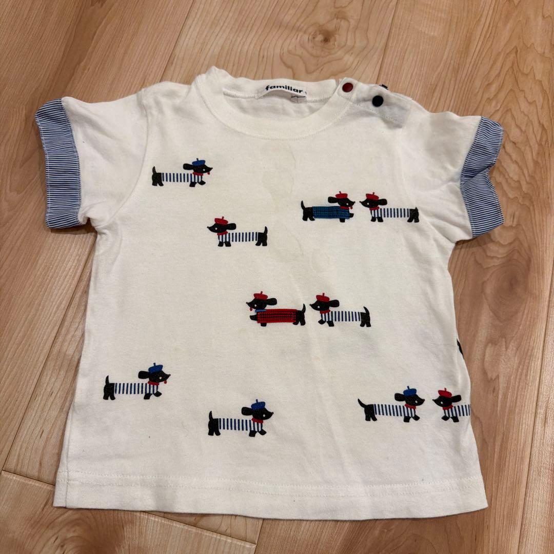 familiar 90cm 男の子 近年デザインのTシャツ3点セット