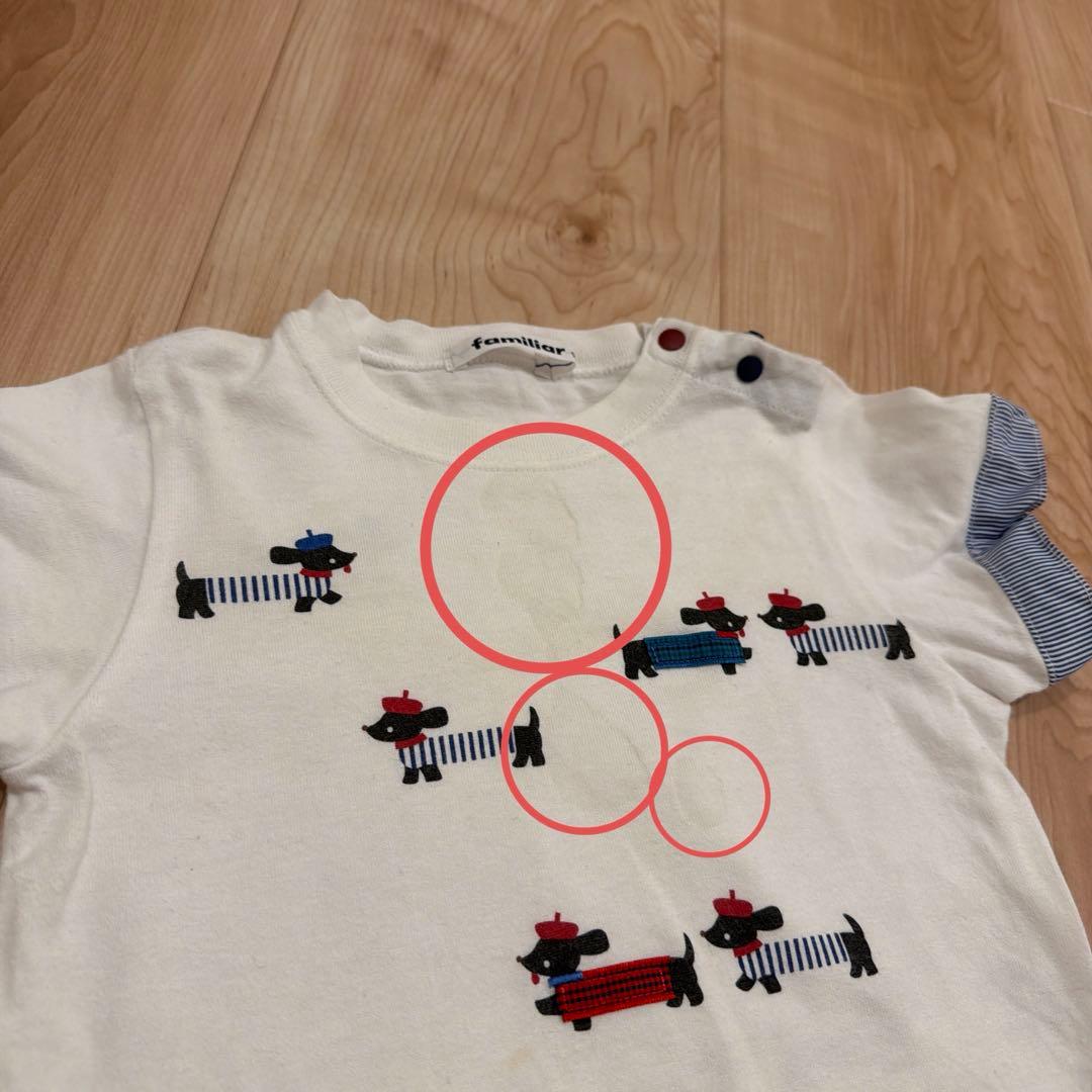 familiar 90cm 男の子 近年デザインのTシャツ3点セット