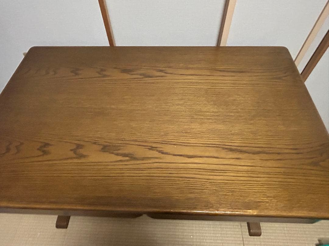 木製シンプル学習机 引き出し2つ付き　浜本工芸