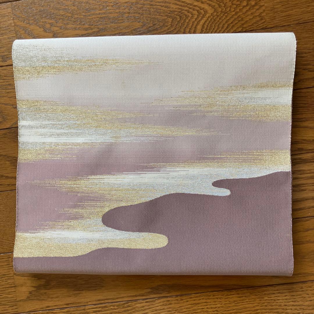 た*き様 未使用つづれ帯 袋帯 藤色