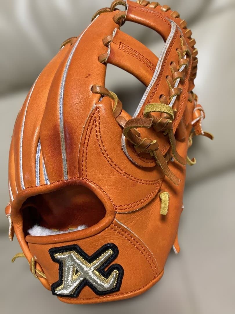 日本製28cm ATOMS アトムズ　硬式内野　AGL-501 オレンジ【美品】