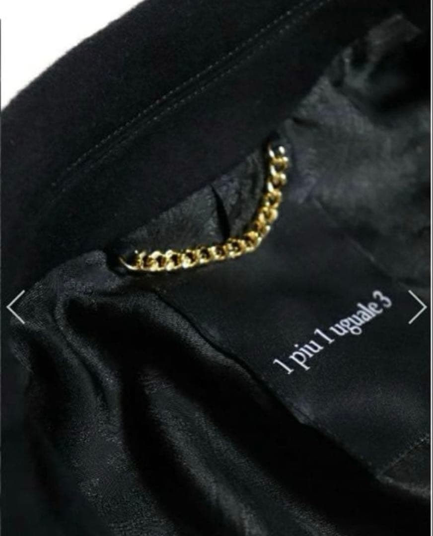 1piu1uguale3 最高級イタリアカシミアチェスターコート美品V定価26万