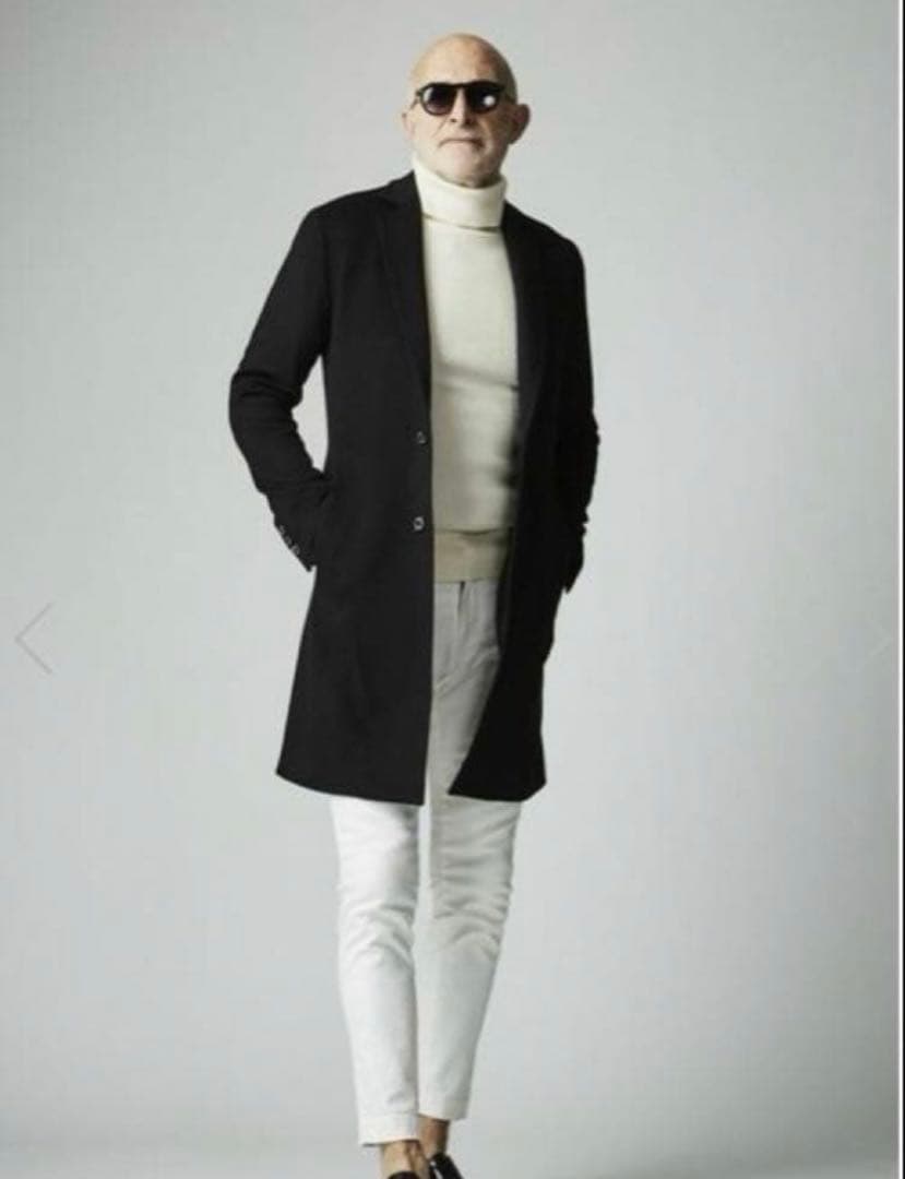 1piu1uguale3 最高級イタリアカシミアチェスターコート美品V定価26万