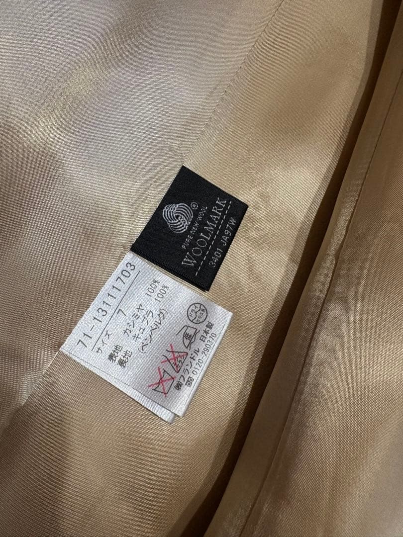 新品未使用♡イネド♡キャメル カシミヤ100%コート