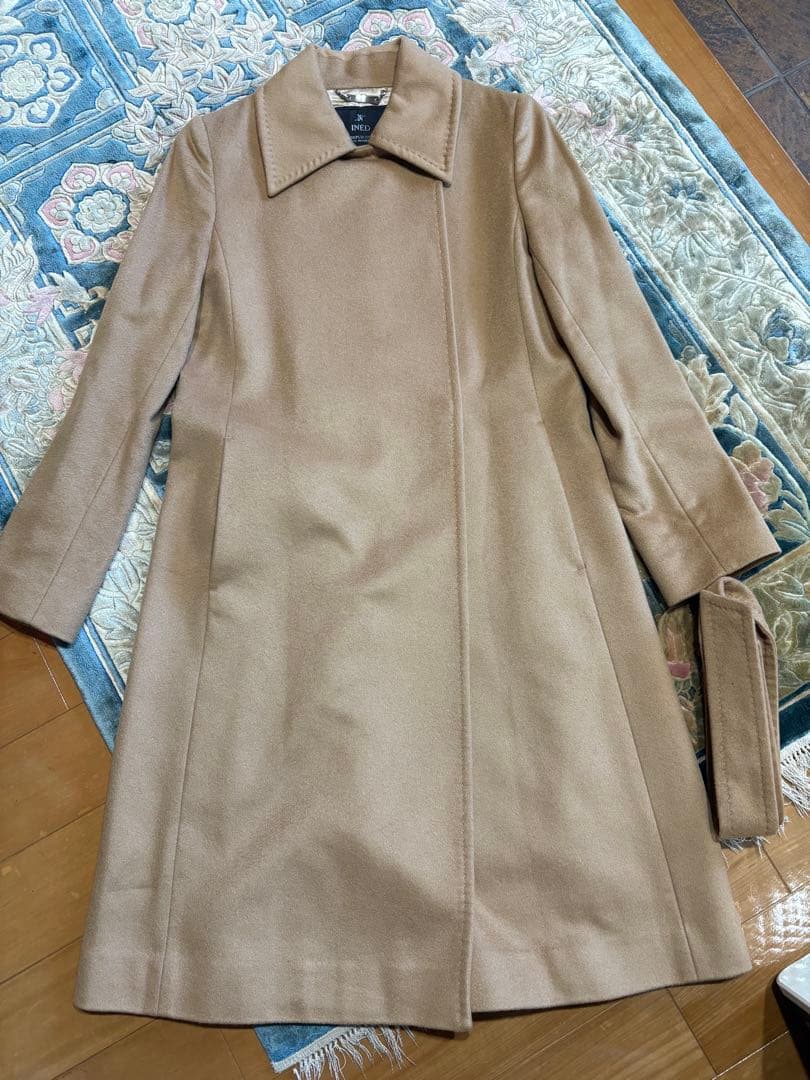 新品未使用♡イネド♡キャメル カシミヤ100%コート