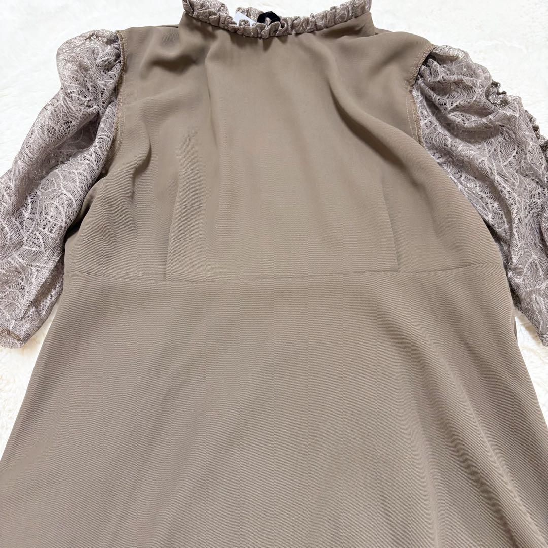 新品タグ付✨LEJA レジャ ウエストマークパフスリーブ総レースロングドレス M