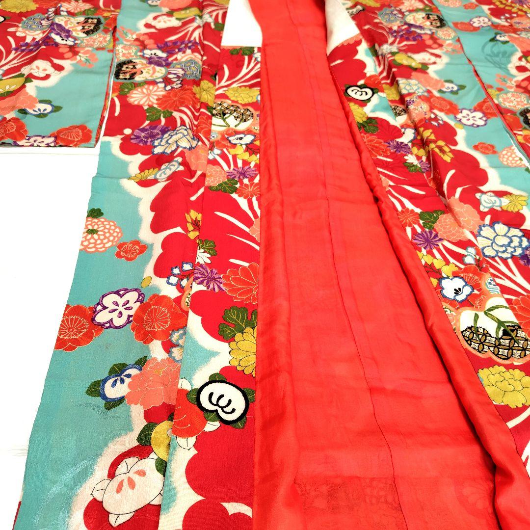 縮緬　アンティーク長襦袢　大正ロマン