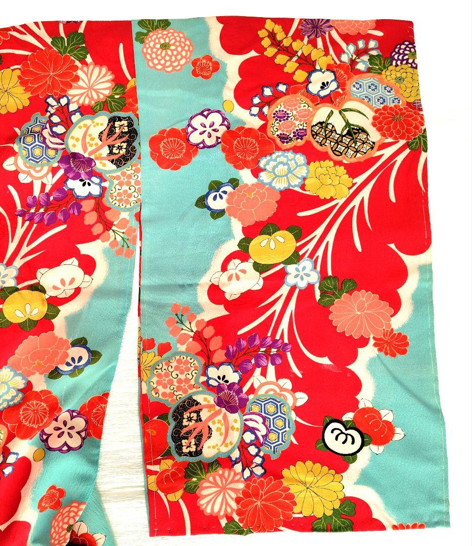 縮緬　アンティーク長襦袢　大正ロマン