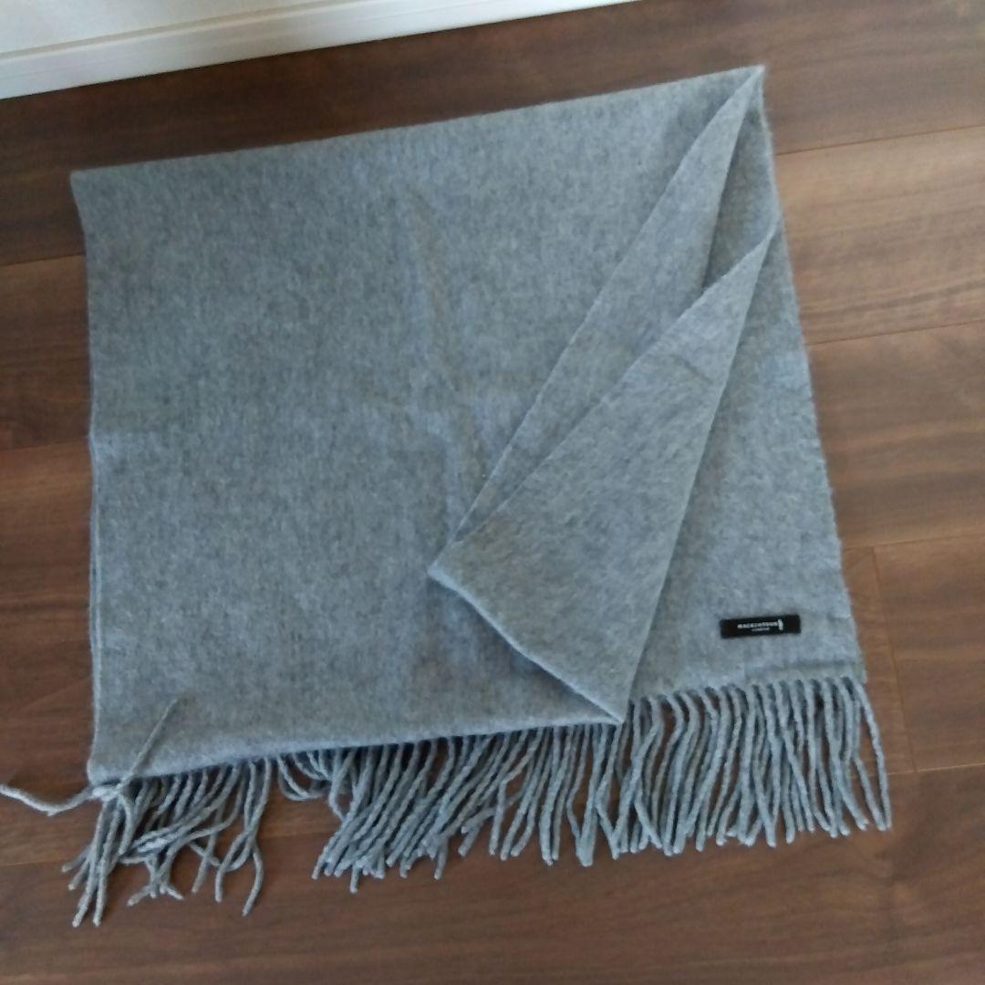 カシミヤマフラー　マッキントッシュロンドン　ライトグレー