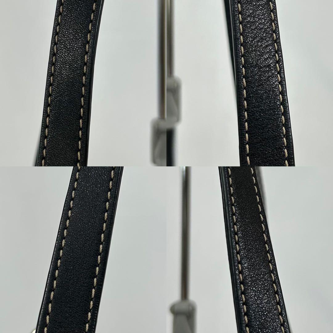 【極美品】コーチ 15669 トートバッグ シグネチャー ナイロン レザー 黒