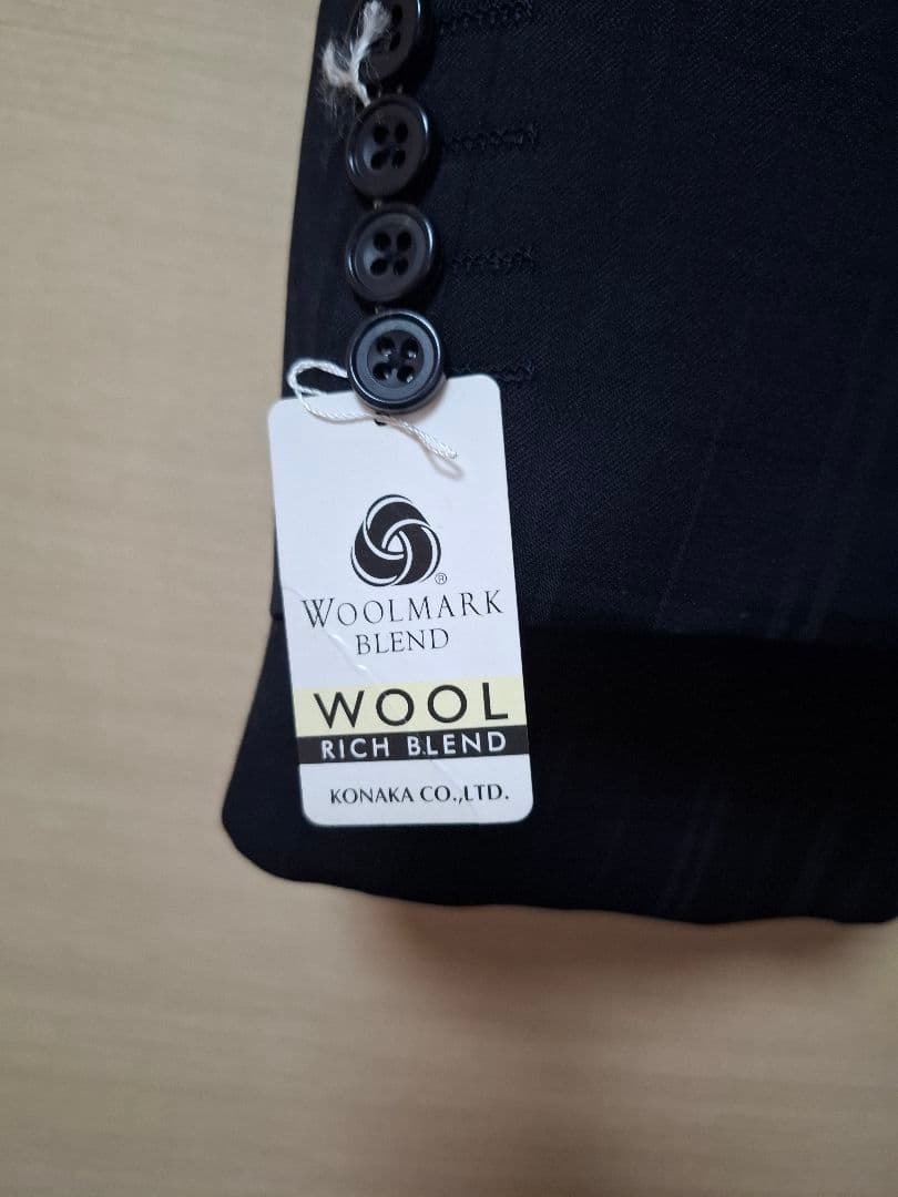 メンズスーツAB5(ウェスト86)ダークブルー ストライプ ブレザーパンツセット