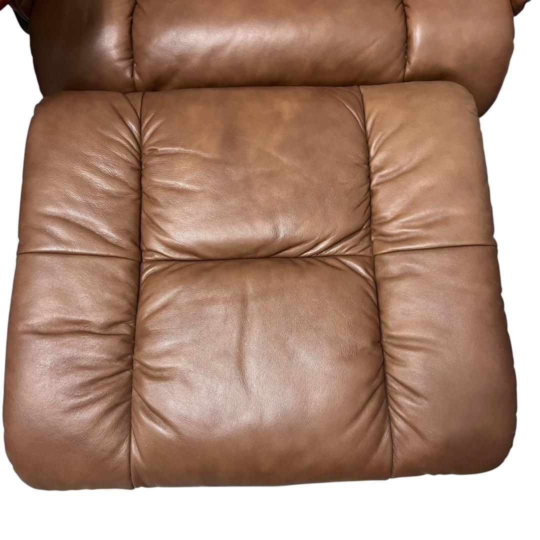 パーソナルチェア オットマン付き 本革 レザー