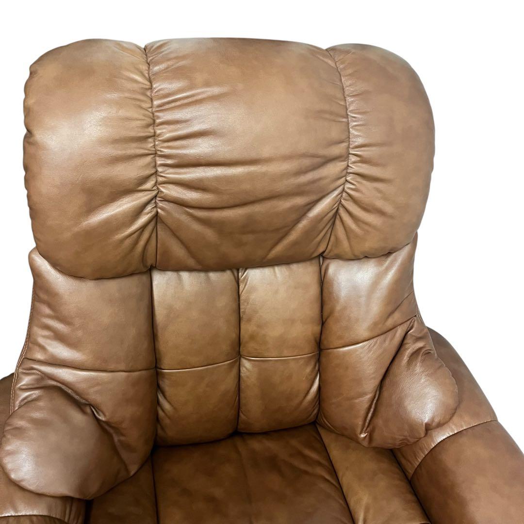 パーソナルチェア オットマン付き 本革 レザー