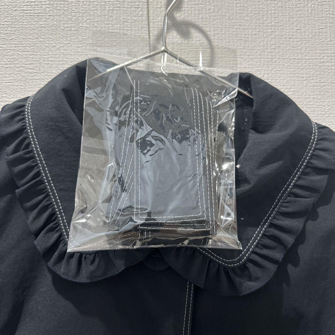 ✾近年モデル✾エムズグレイシー トレンチコート ロングコート リボン フリル 黒