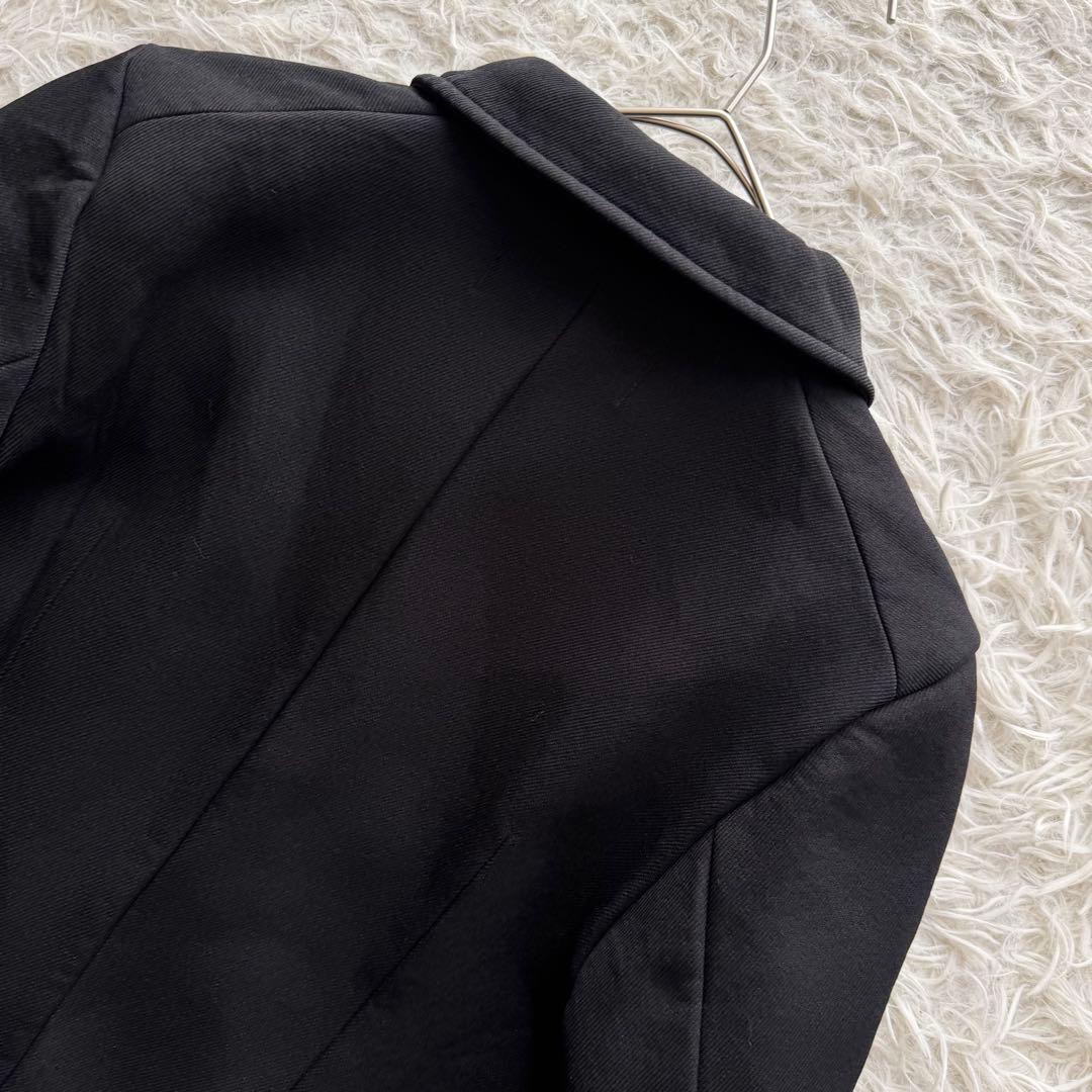 コムデギャルソン AD2004　ライダースジャケット 縮絨加工　フリル 黒　M