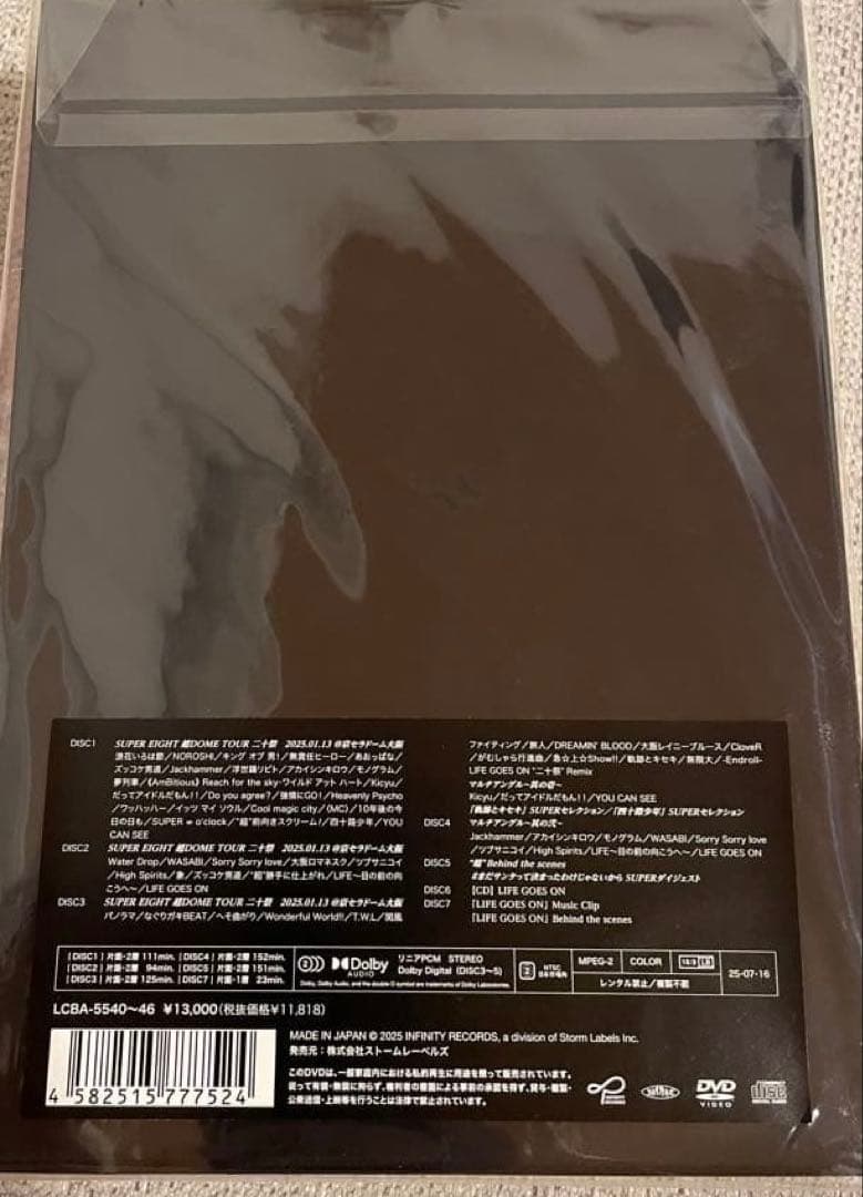 【未開封】SUPER EIGHT 超 DOME TOUR 二十祭 完全生産限定盤