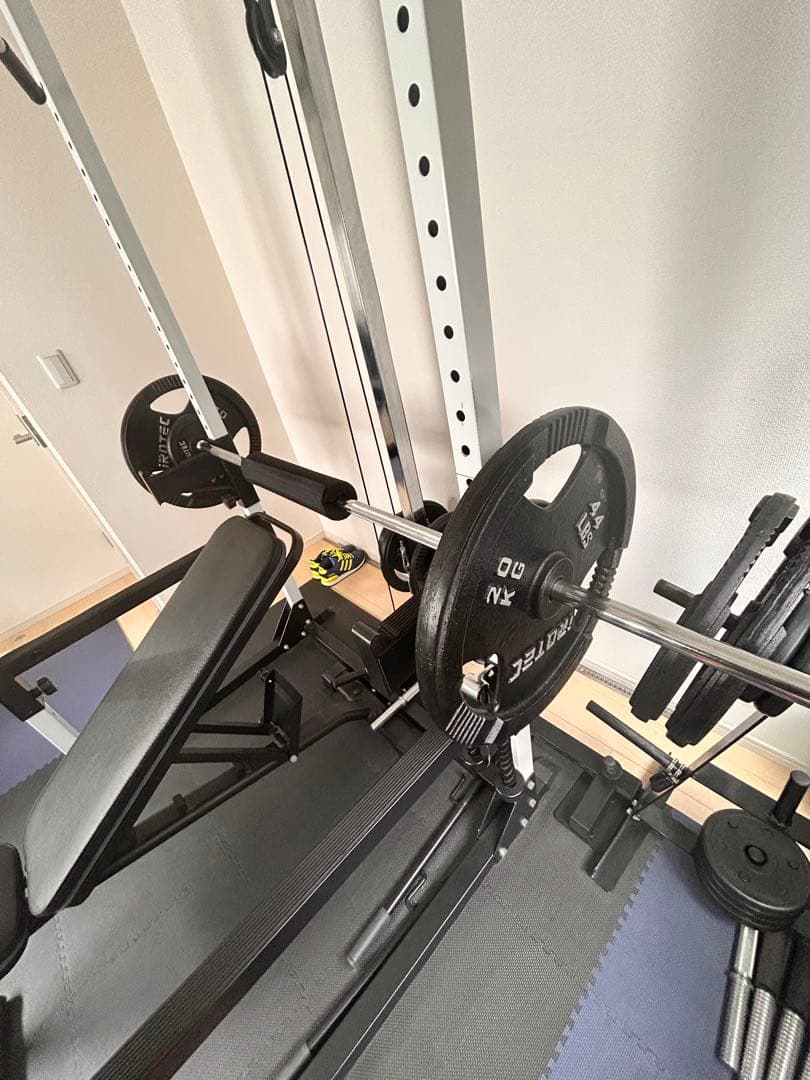 バーベルラック 懸垂バー付き