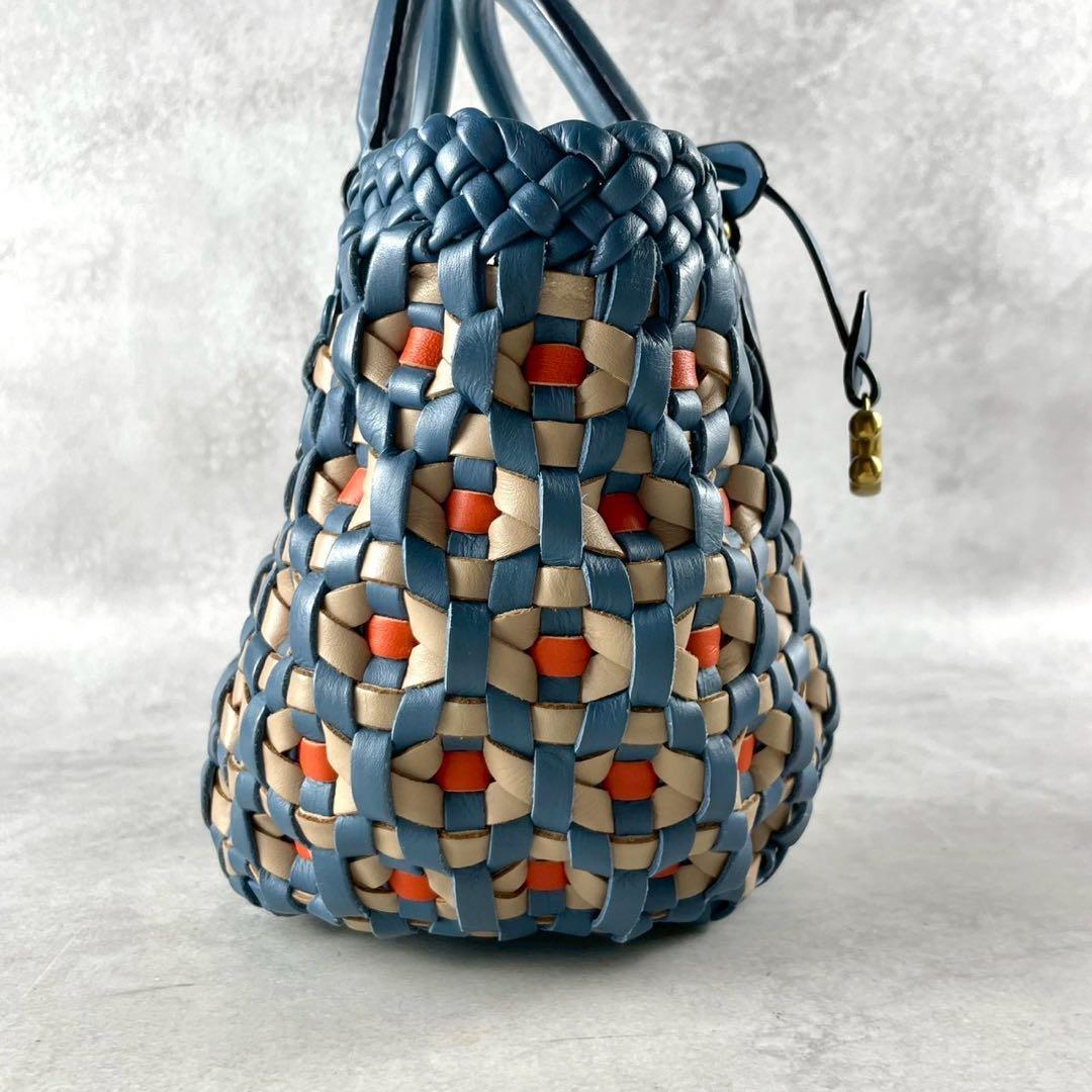 【未使用級】COACH コーチ カゴバッグ ブルー系 2044-603