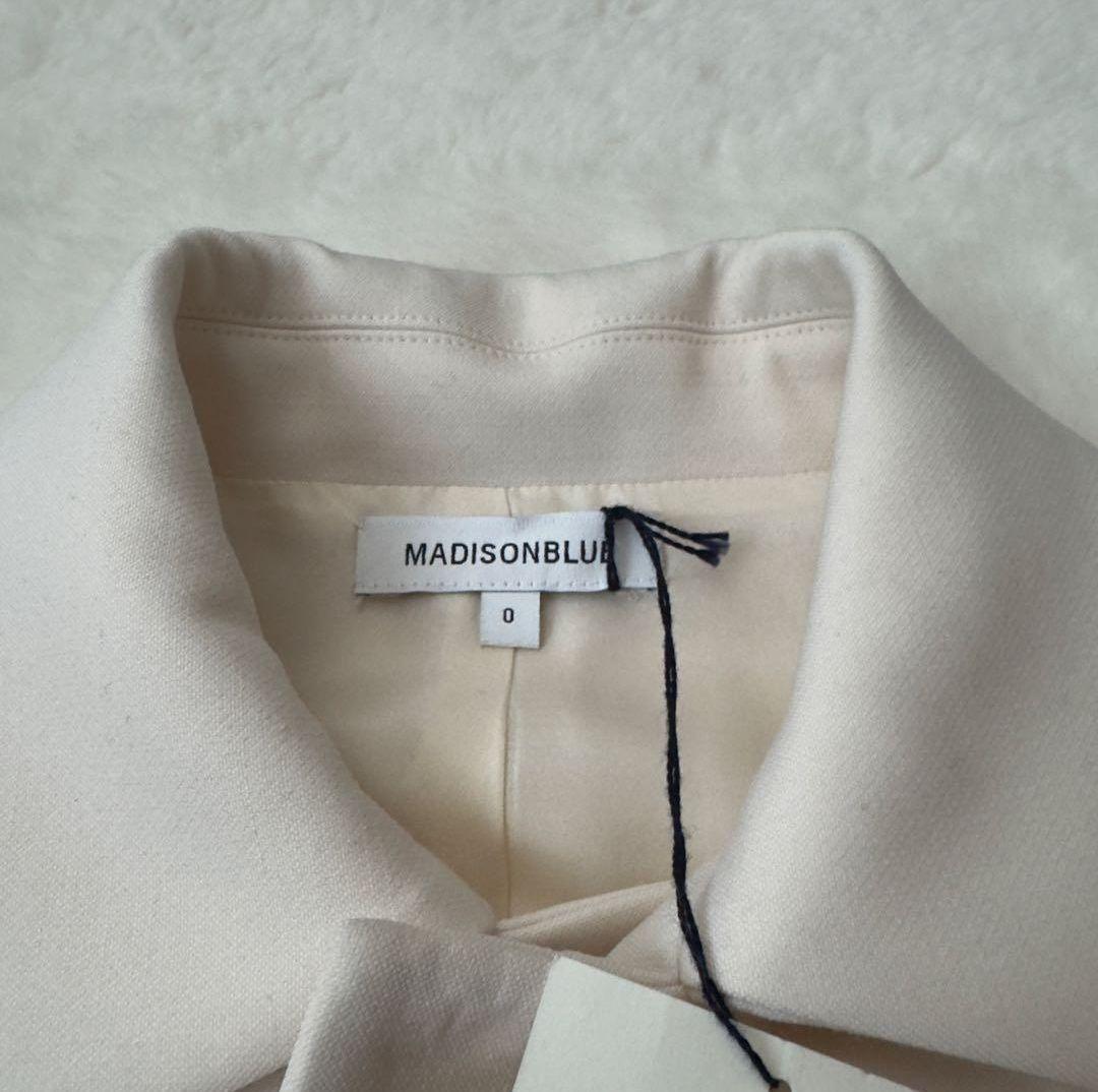 未使用　マディソンブルー ロング オーバーポンチョ　シルク混　アイボリー 00