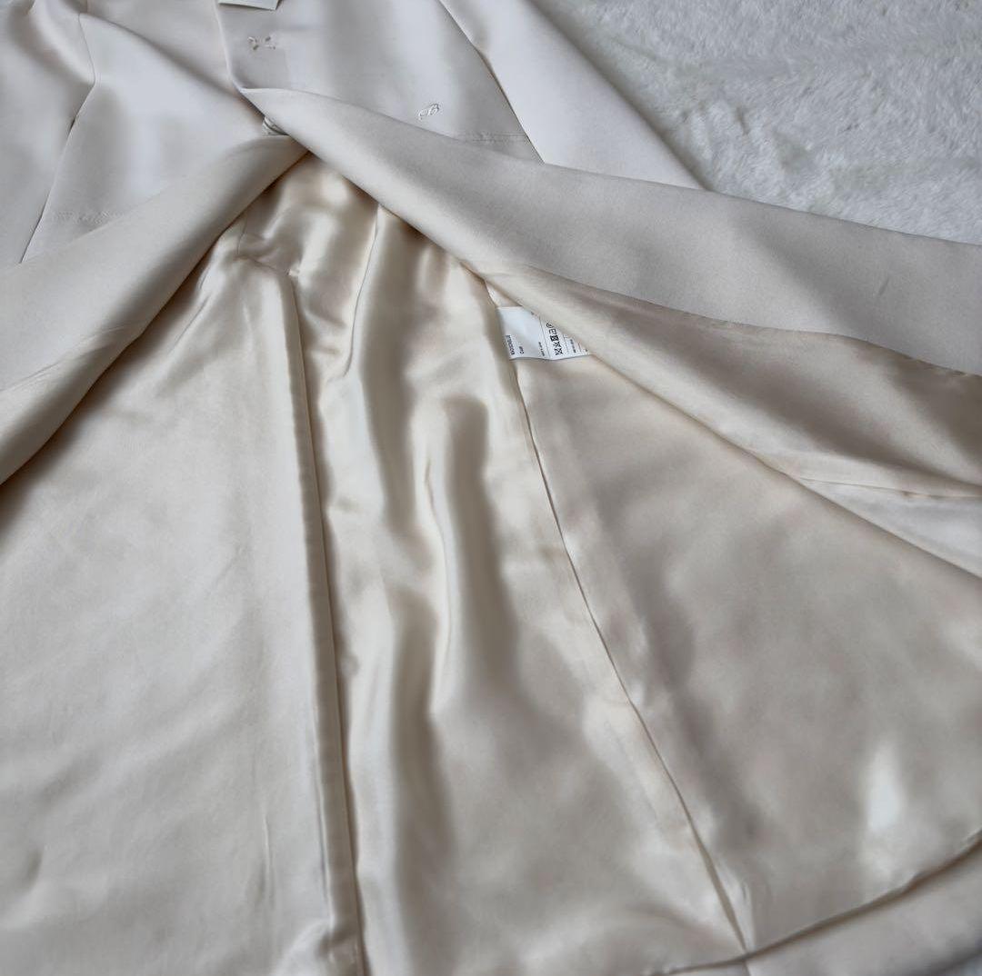 未使用　マディソンブルー ロング オーバーポンチョ　シルク混　アイボリー 00