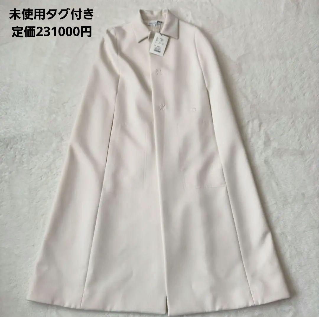 未使用　マディソンブルー ロング オーバーポンチョ　シルク混　アイボリー 00