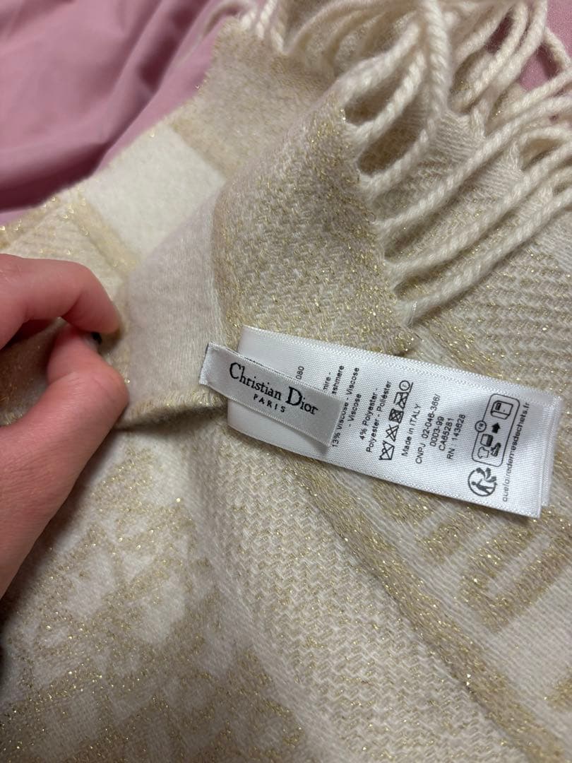 Christian Dior マフラー カシミヤブレンド & メタリックヤーン