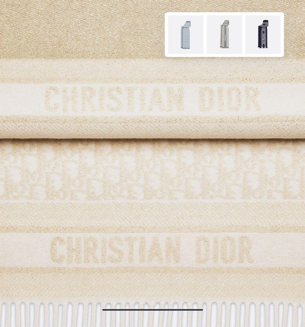 Christian Dior マフラー カシミヤブレンド & メタリックヤーン