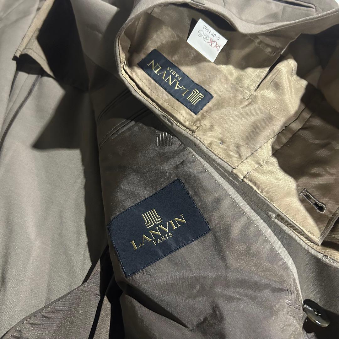 90's LANVIN ダブルブレストスーツ セットアップ　オリーブ
