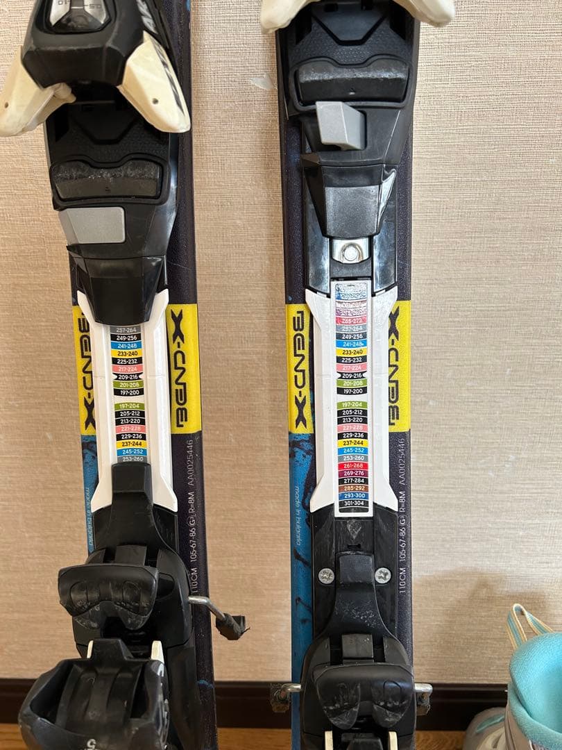 子供用スキー110cm、ビンディング（簡単調整可）、ブーツの3店セット