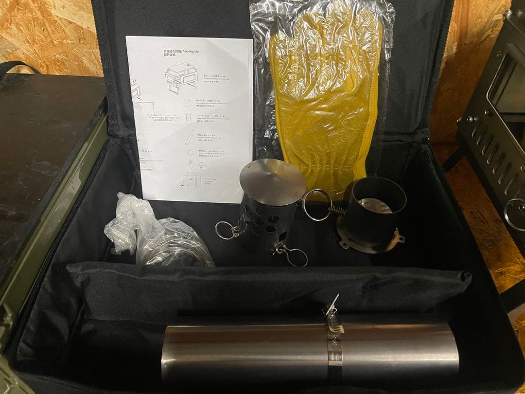 Soomloomチタン製薪ストーブ折り畳み式FIERY二次燃焼 巻き煙突