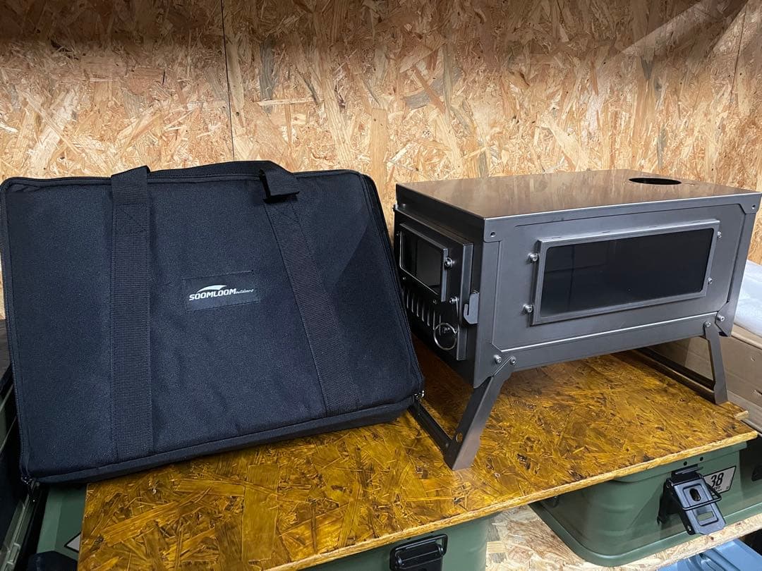 Soomloomチタン製薪ストーブ折り畳み式FIERY二次燃焼 巻き煙突