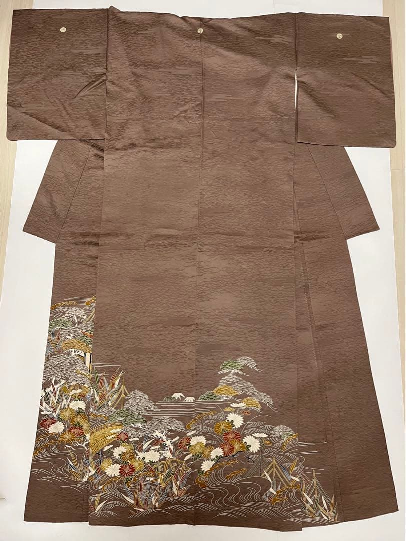 茶色の色留袖着物