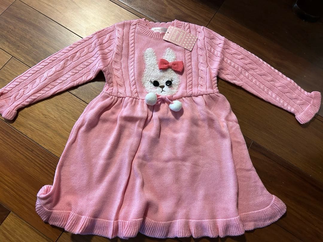 ShirleyTempleシャーリーテンプルうさぎリボンニットワンピース 110