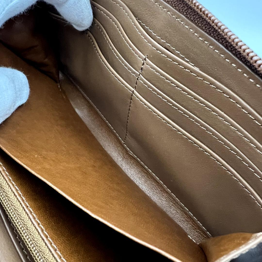 未使用ヴィヴィアンウエストウッド★ジッピーロングウォレット レザー 本革 濃茶