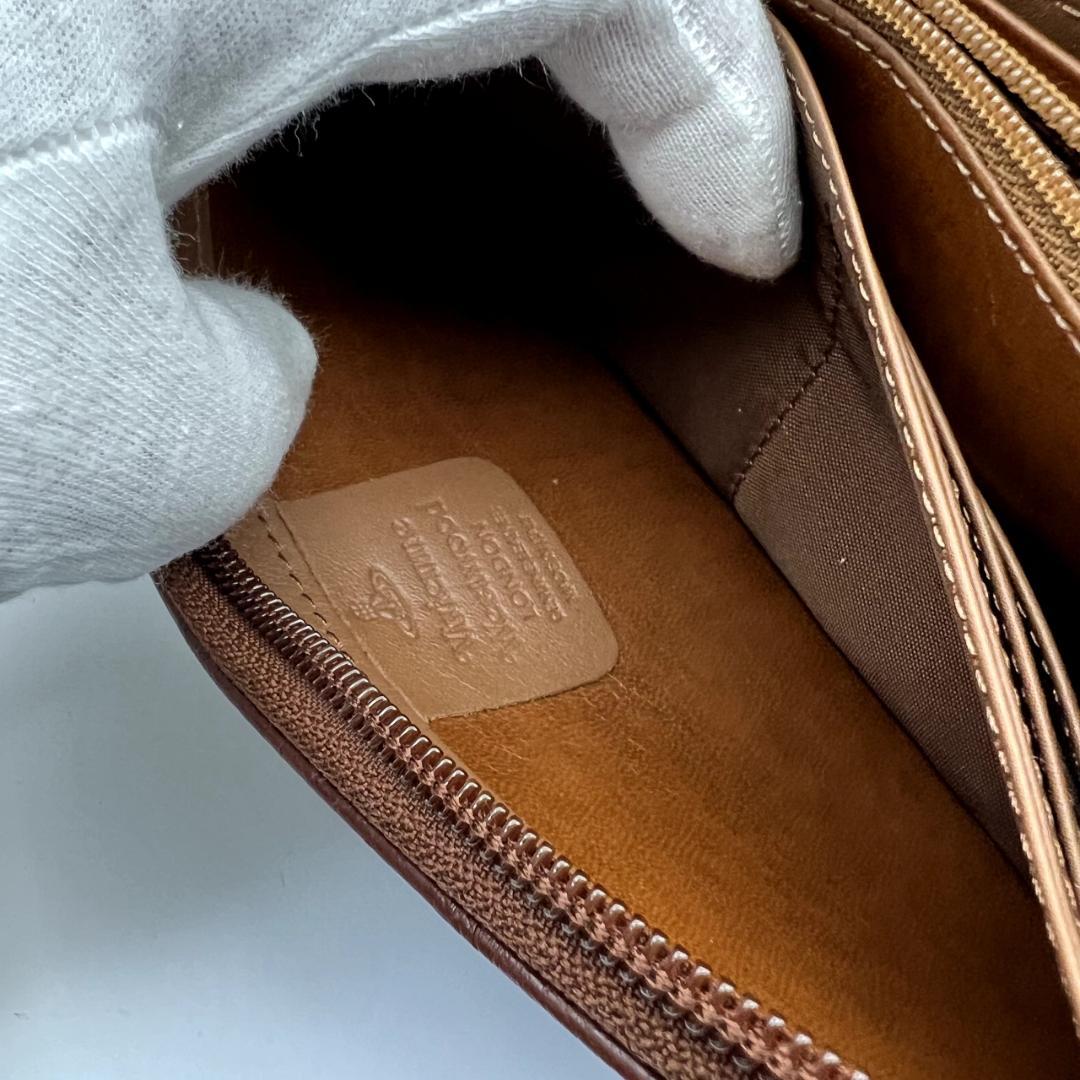 未使用ヴィヴィアンウエストウッド★ジッピーロングウォレット レザー 本革 濃茶