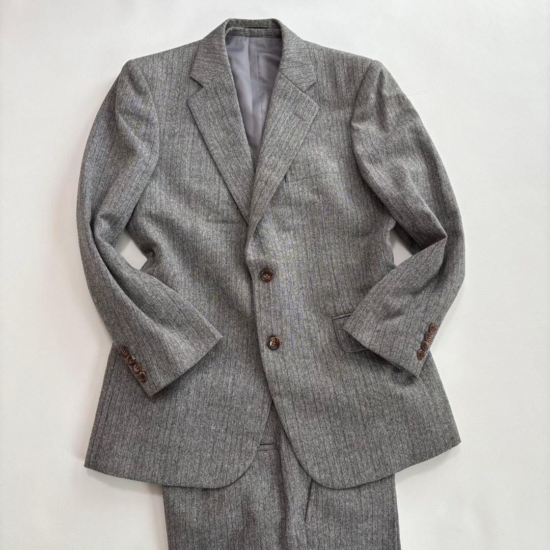 美品 バーバリー スーツ スリーピース セットアップ Sサイズ ストライプ