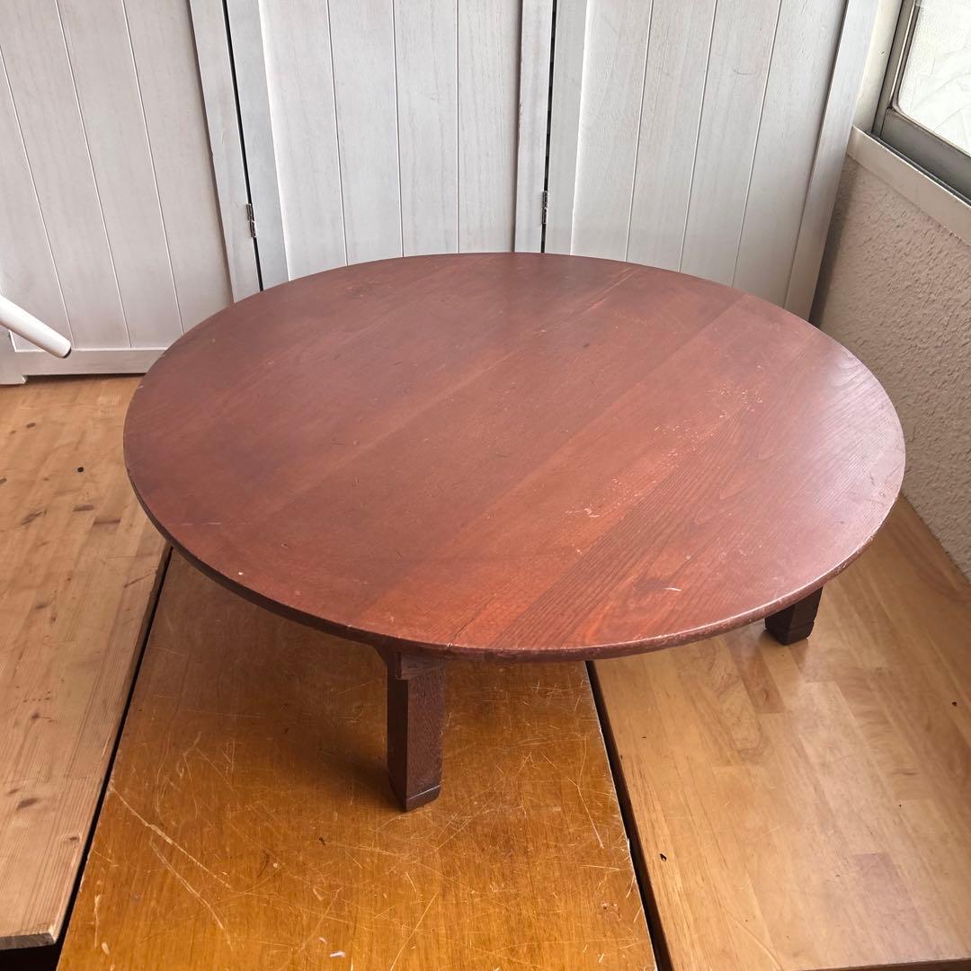 昭和レトロ　円卓　木製ちゃぶ台　ちゃぶ台　座卓　レトロ　昭和　アンティーク　骨董