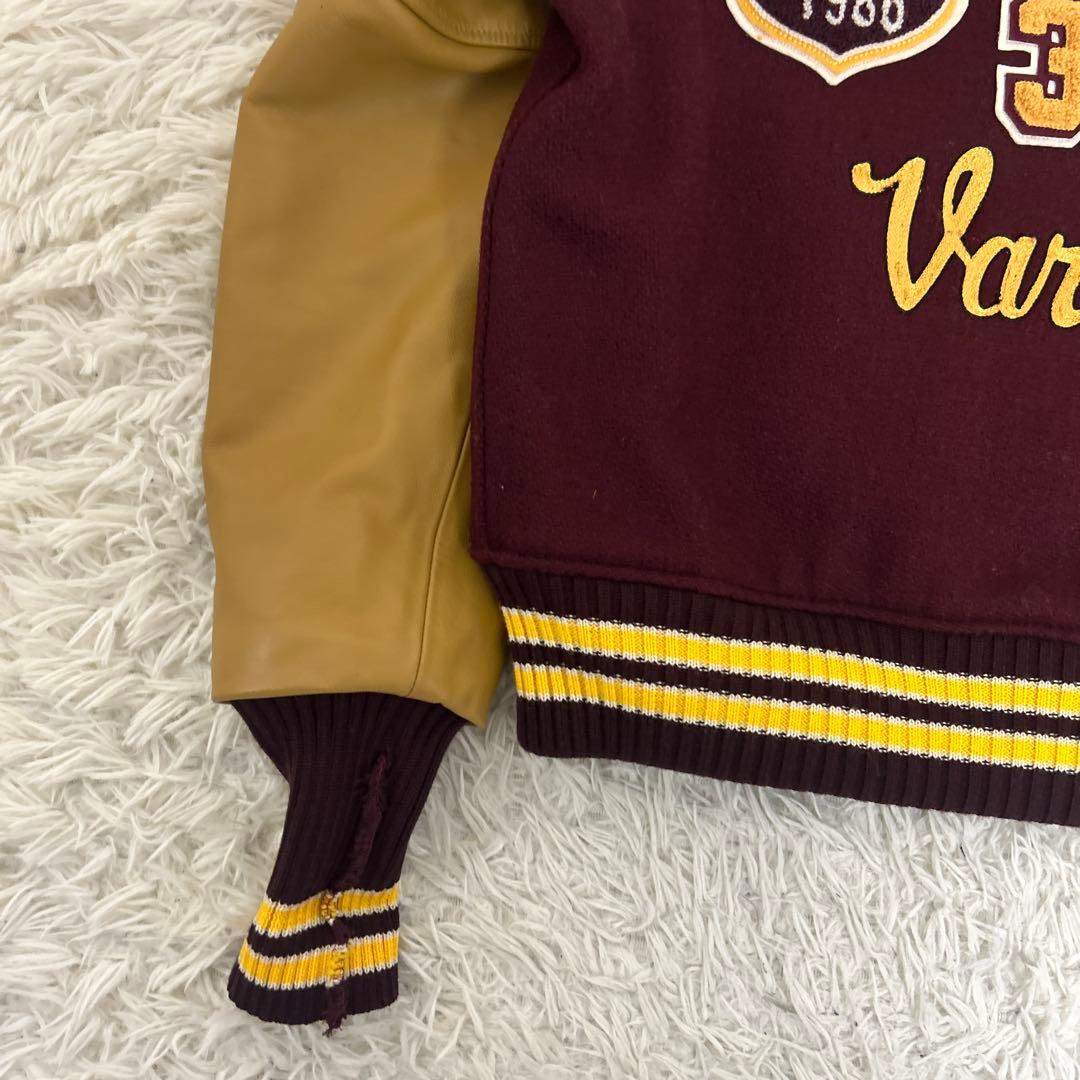 【極美品】WHITESVILLE スタジャン　フルデコ　フットボール　40