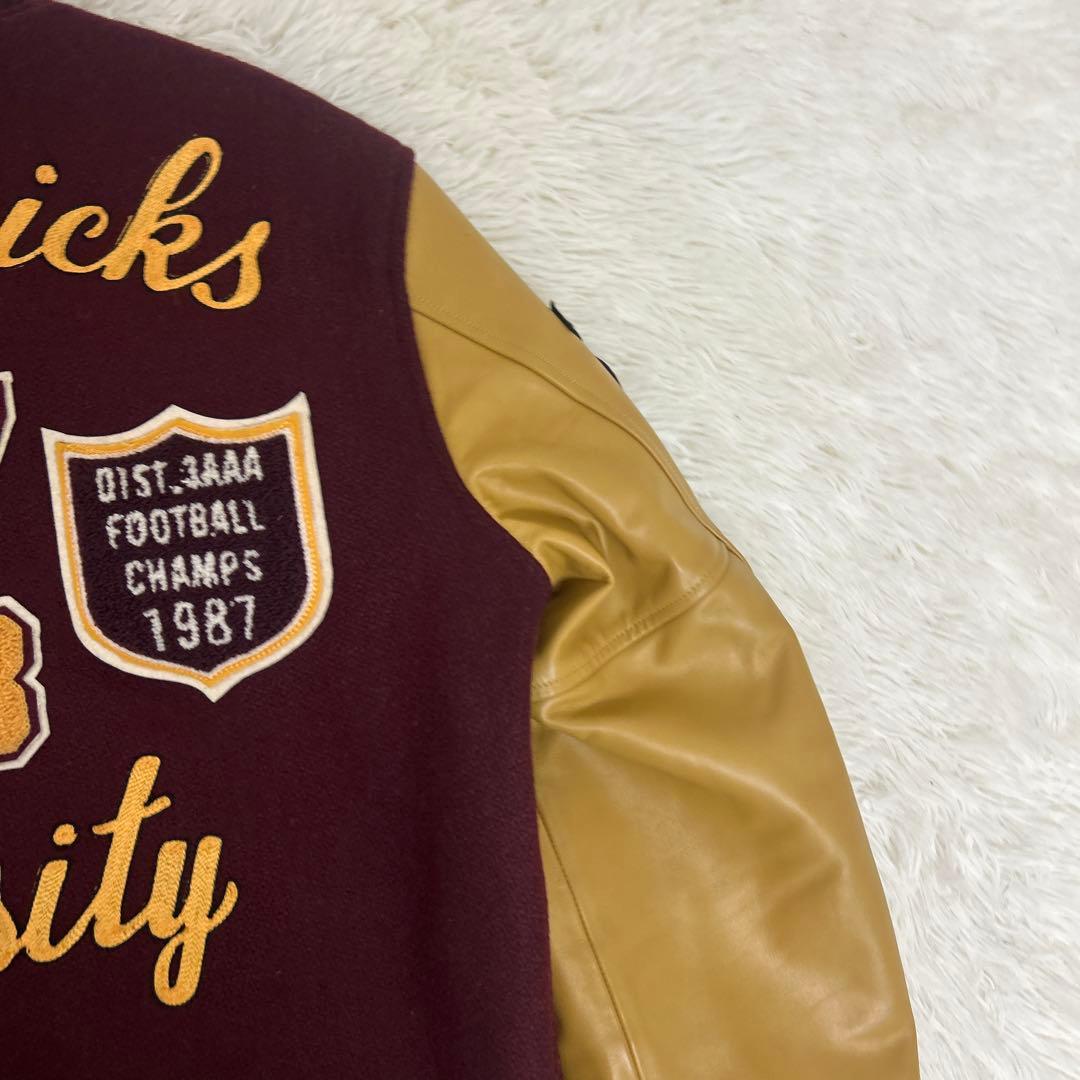 【極美品】WHITESVILLE スタジャン　フルデコ　フットボール　40