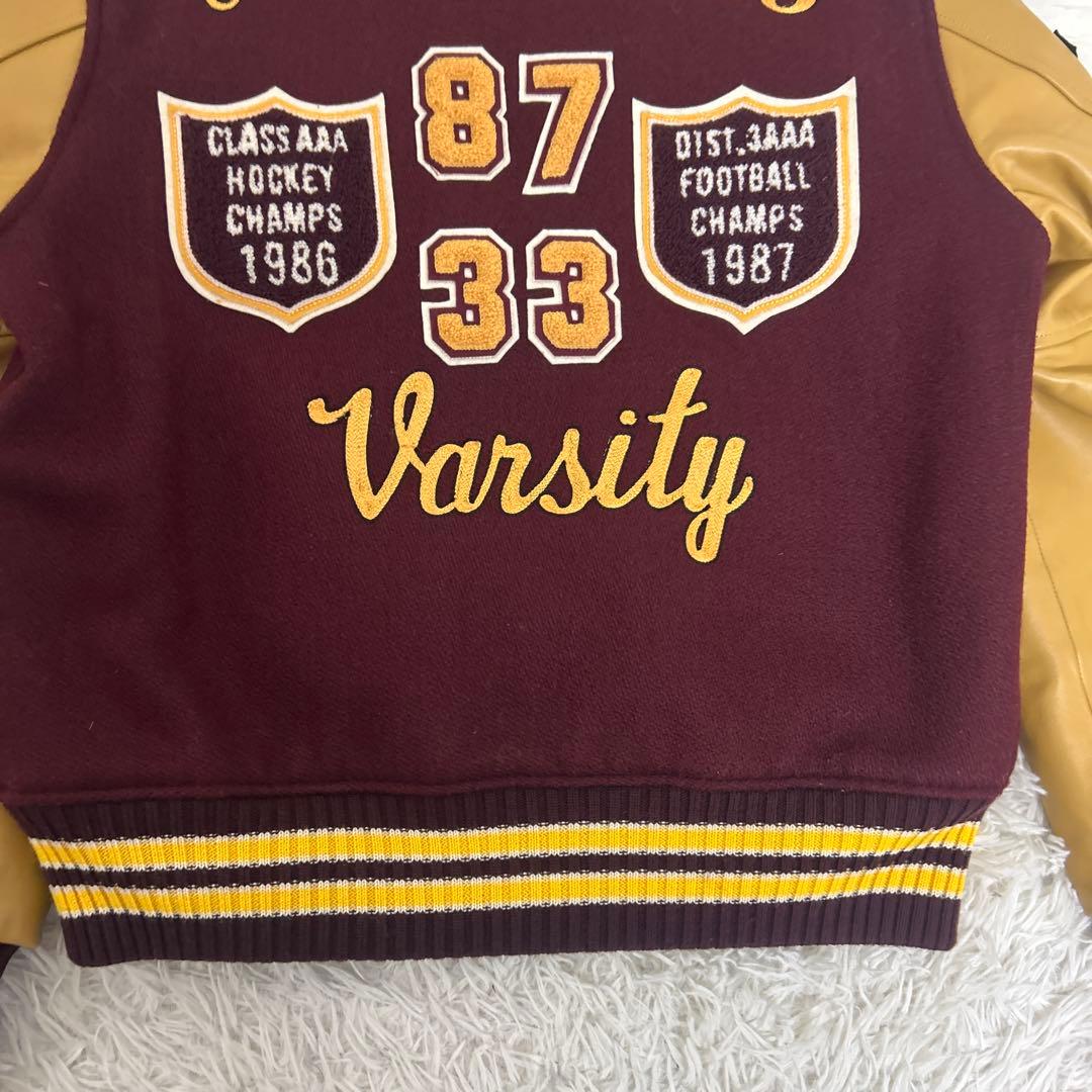 【極美品】WHITESVILLE スタジャン　フルデコ　フットボール　40