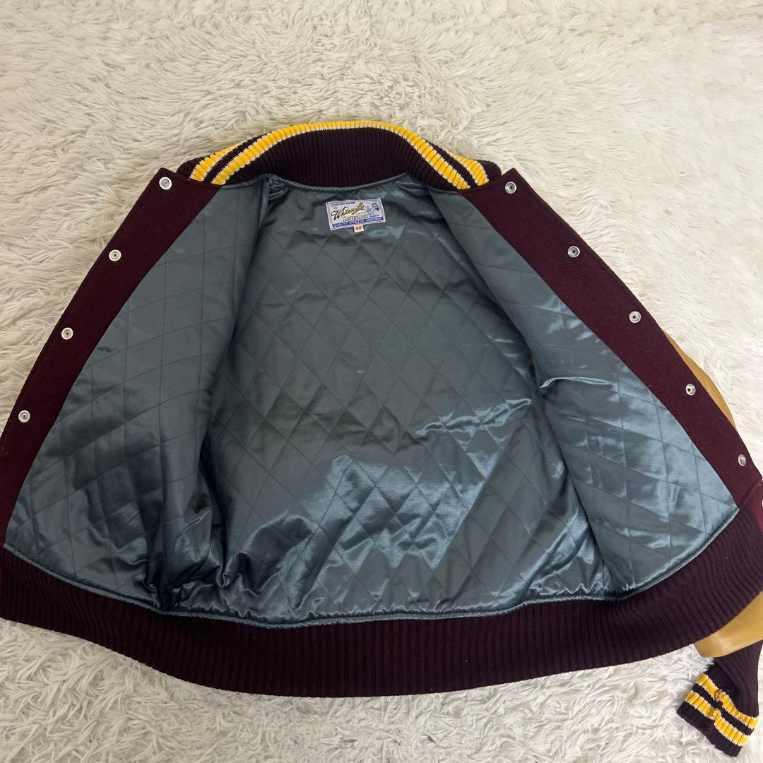 【極美品】WHITESVILLE スタジャン　フルデコ　フットボール　40