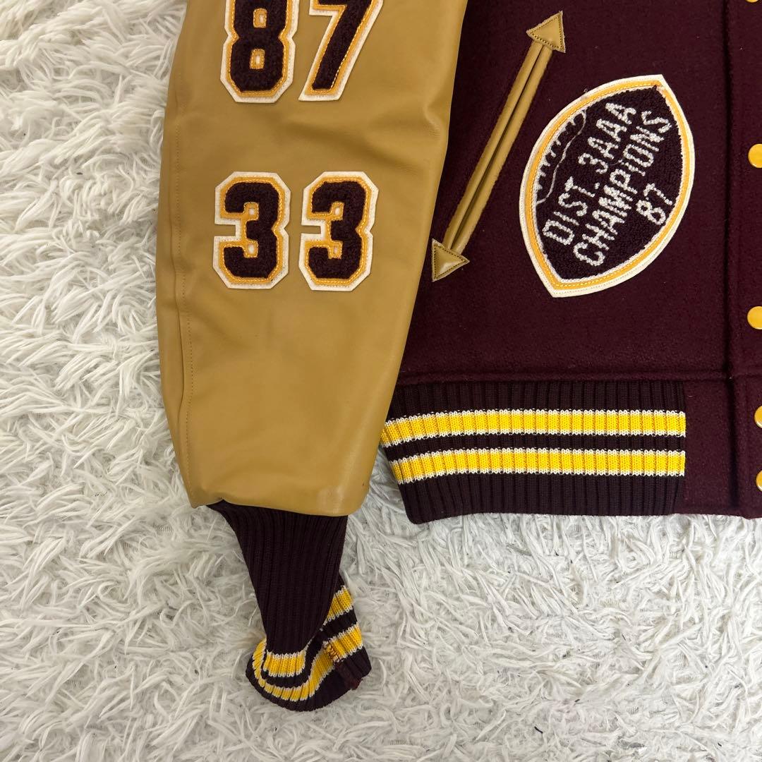 【極美品】WHITESVILLE スタジャン　フルデコ　フットボール　40