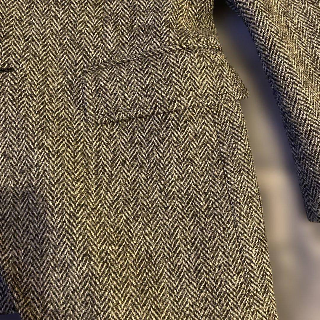 グレー系 ヘリンボーン テーラードジャケット　中古品