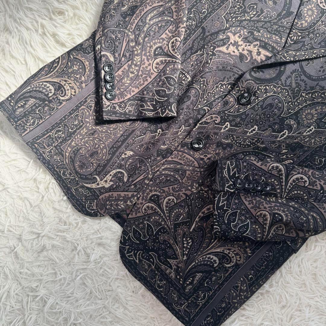 【極美品‼︎超希少】エトロ　スーツ　セットアップ　ペイズリー　総柄　シルク混