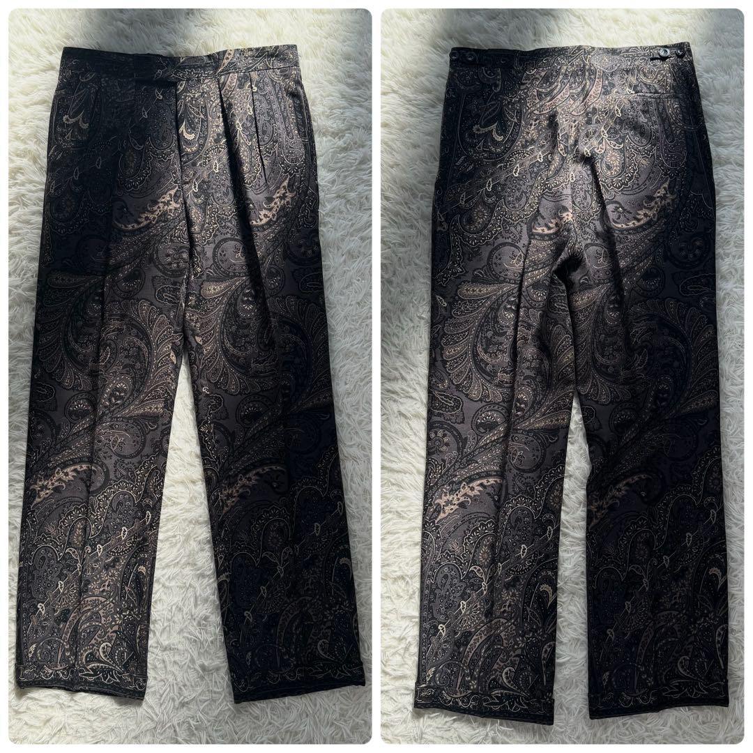 【極美品‼︎超希少】エトロ　スーツ　セットアップ　ペイズリー　総柄　シルク混