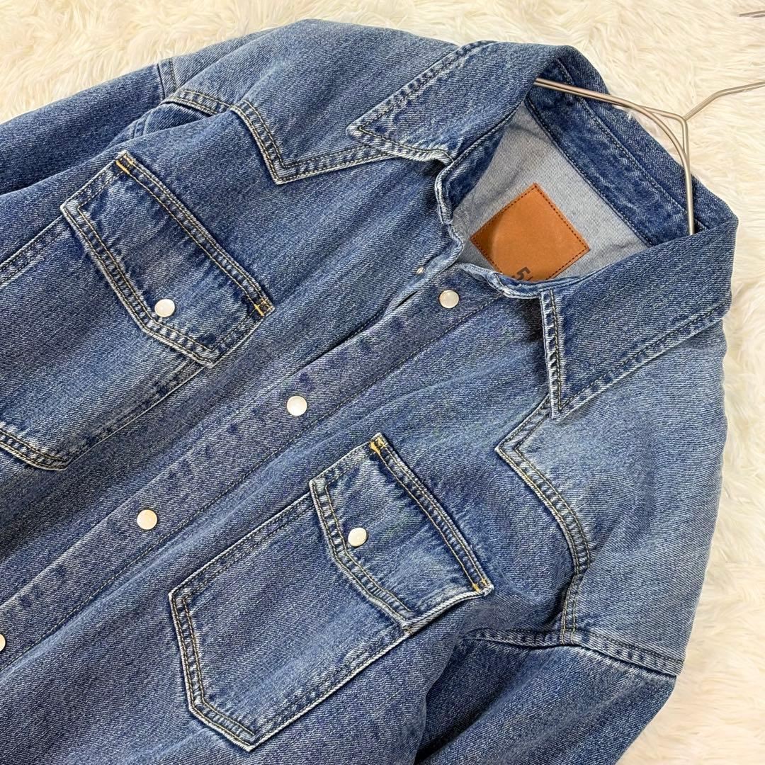 Spick and Span 5 1/2 中綿入りデニムコート ウエスタン F