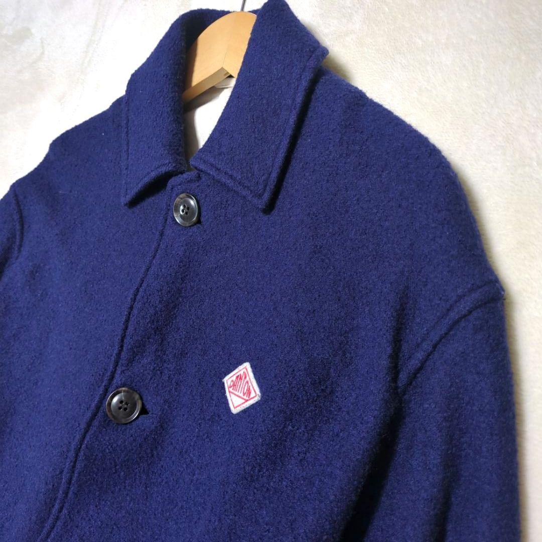 DANTON　ウールモッサ ブークレ シングルロングコート アウター　レディース